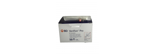 BD Venflon PRO 14G x 45 mm – Paquete de 50 piezas