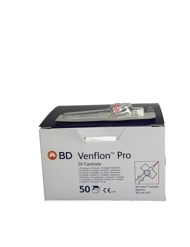 BD Venflon PRO 18G x 45 mm – Paquete de 50 piezas