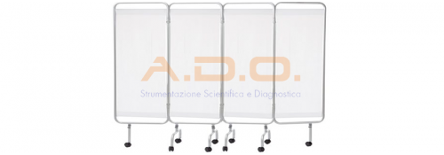 PARAVENTO IN ALLUMINIO ANODIZZATO – 4 ANTE STANDARD