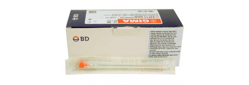 BD Quincke Spinal Needles 25G - 0.5x90 mm