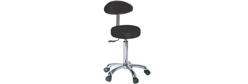 Tabouret avec dossier - Noir