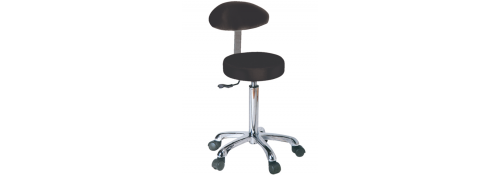 Tabouret avec dossier - Noir