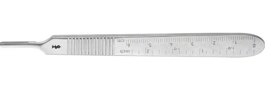 Skalpellgriff Nr. 3 Graduierte – 125 mm