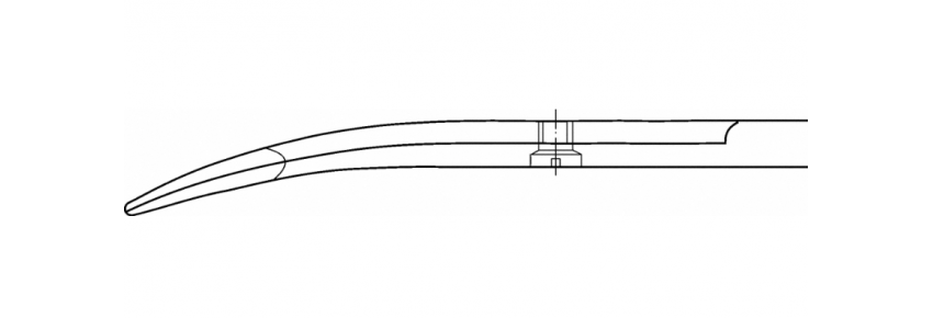 Ciseaux STEVENS Dissecteurs Courbés (Ténotomies) – 115 mm, grands anneaux, pointes émoussées