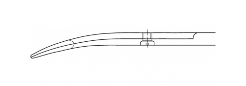 Ciseaux STEVENS Dissecteurs Courbés (Ténotomies) – 115 mm, grands anneaux, pointes émoussées