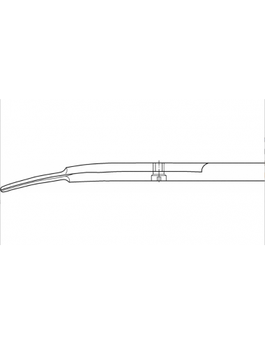 Ciseaux RAGNELL Dissecteurs Courbes (Sous-coupe) – 135 mm, grands anneaux, pointe plate émoussée