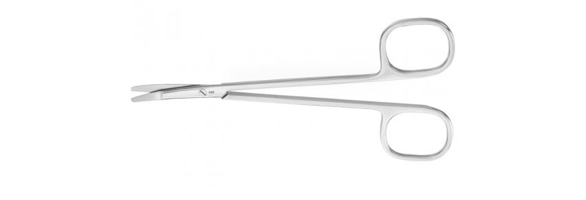 Tijeras RAGNELL Dissectivas Curvas (Desplazamiento) – 135 mm, anillos grandes, punta plana roma