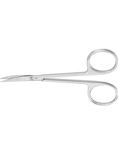 Ciseaux Délicats (Iris) Courbes – 115 mm, pointes affûtées