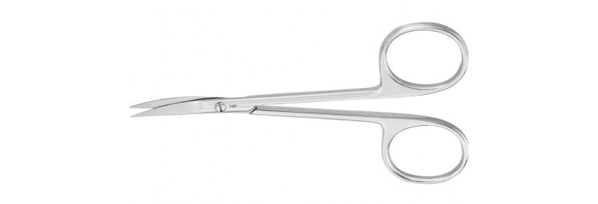 Curved Delicate Scissors (Iris) – 115 mm, sharp tips