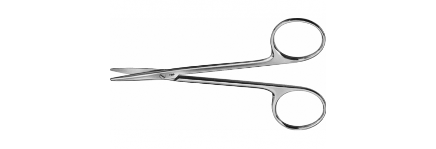 Ciseaux de Dissection (Strabisme) Droits – 115 mm, pointes biseautées