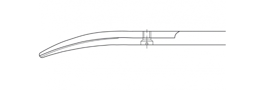 Ciseaux de Dissection (Strabisme) Courbes – 115 mm, pointes émoussées
