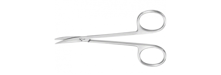 Tijeras de Disección (Estrabismo) Curvas – 115 mm, puntas romas