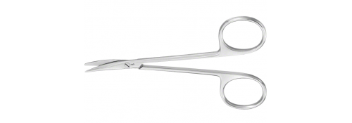 Dissektionsscheren (Strabismus) gebogen – 115 mm, stumpfe Spitzen