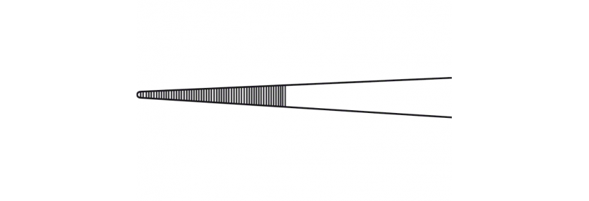 Pinzas de Dressing 115 mm – Rectas, Delicadas, Mandíbulas Serradas 0,70 mm