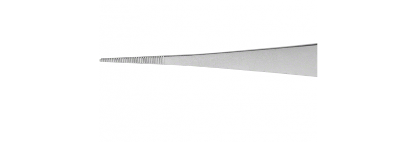 Pinzetten Dressing 115 mm – Gerade, Zart, Serrierte Backen 0,70 mm
