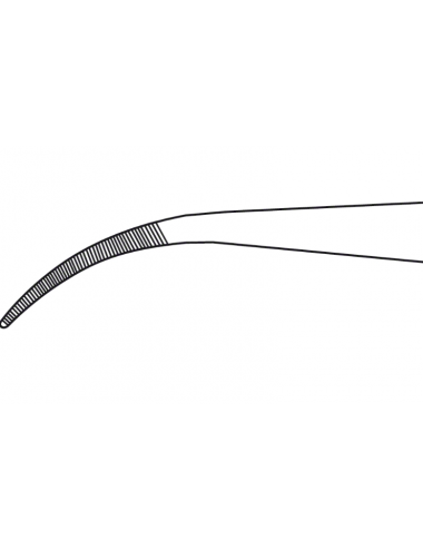 Pinces de Dressage 115 mm – Courbes, Délicates, Mâchoires Dentées 0,70 mm