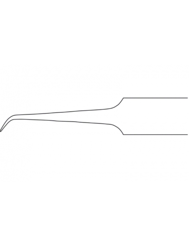 JEWELER PATTERN Micro Dressing Forceps, Angled, 110 mm, Jaws 0.30 mm
