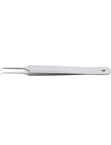 Juwelier-Muster Mikrodressing-Zangen, gewinkelt, 110 mm, Backen 0,30 mm