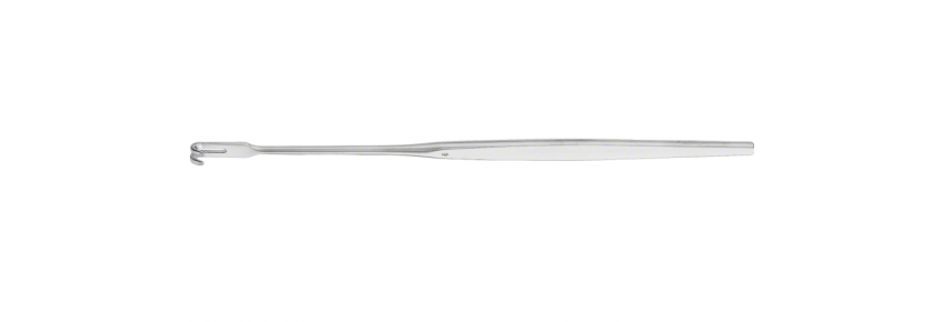 RETRACTEUR À COURBE PETITE 2 DENTS RONDES – 165 MM