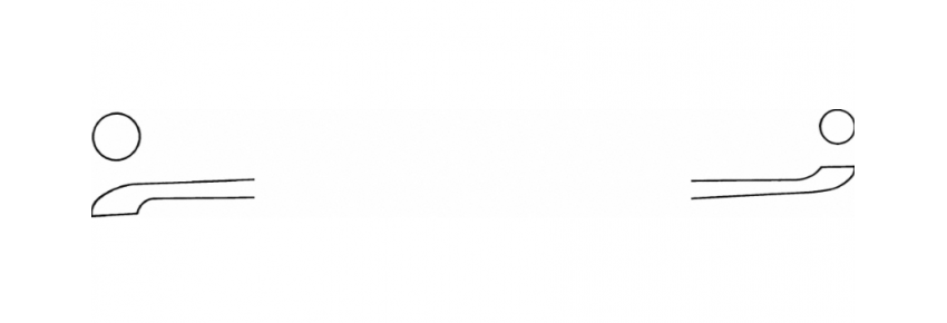 Cureta Martini recta con doble extremo - 140 mm