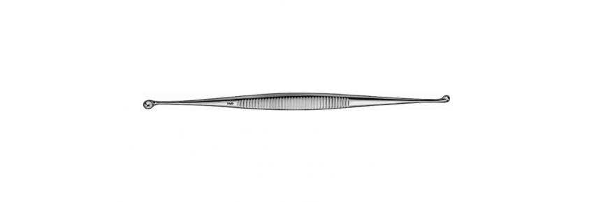 Curette Martini droite à double extrémité - 140 mm