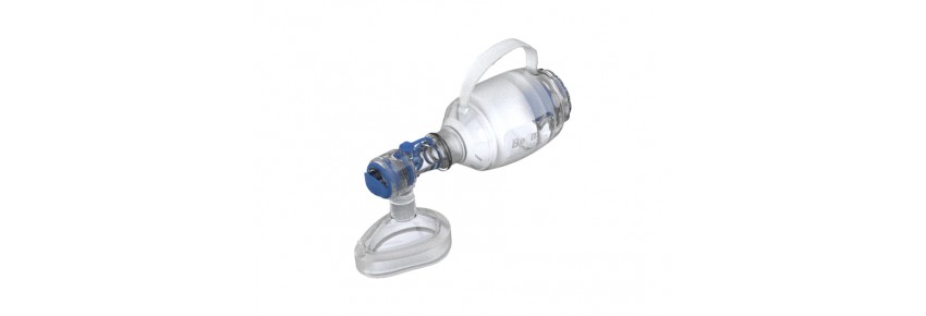 Silicone resuscitation bag with 3 masks - pediatric