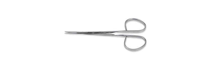 Straight Ribbon suture scissors - 12 cm