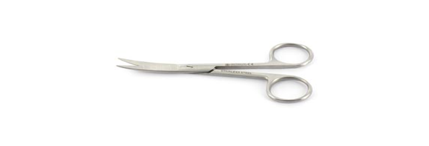 Curved scissors sharp tips - 14.5 cm