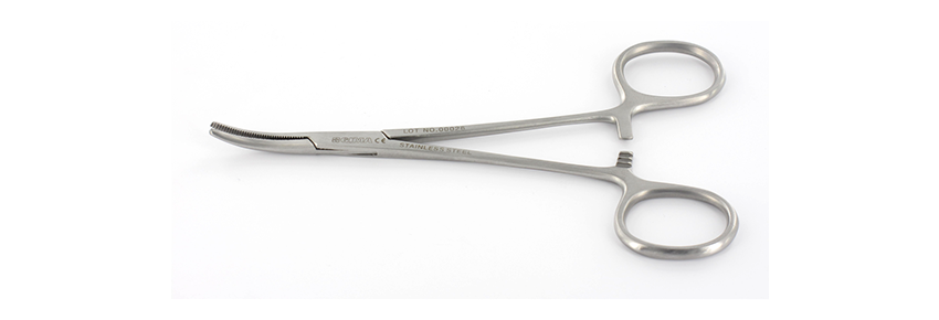 Curved mosquito forceps - 14 cm